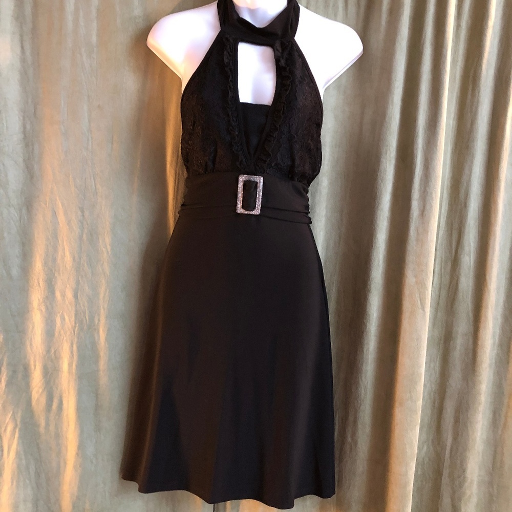 📌 "Dots" Awesome black Party Dress